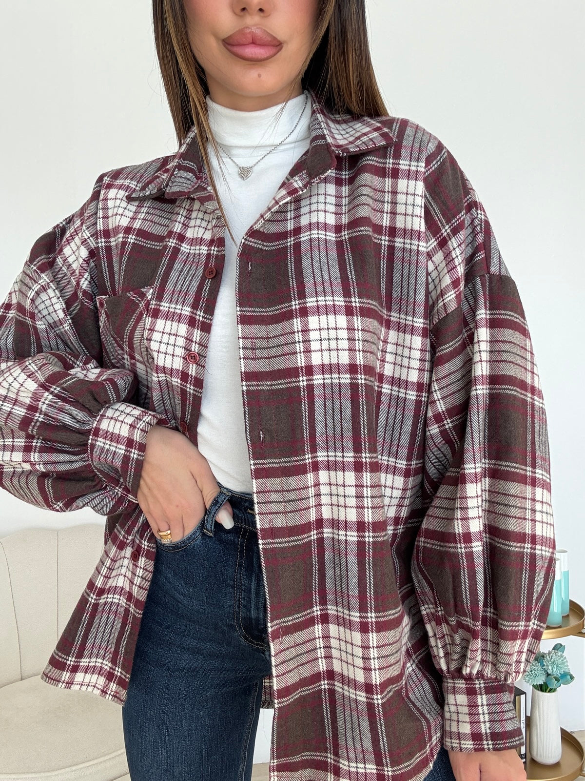 CAMICIA VIRGINIA BORDEAUX