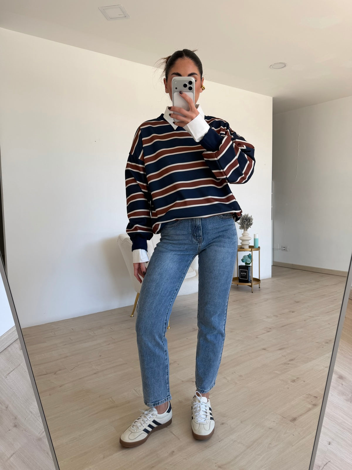 Y5328-JEANS MOM MATCHY