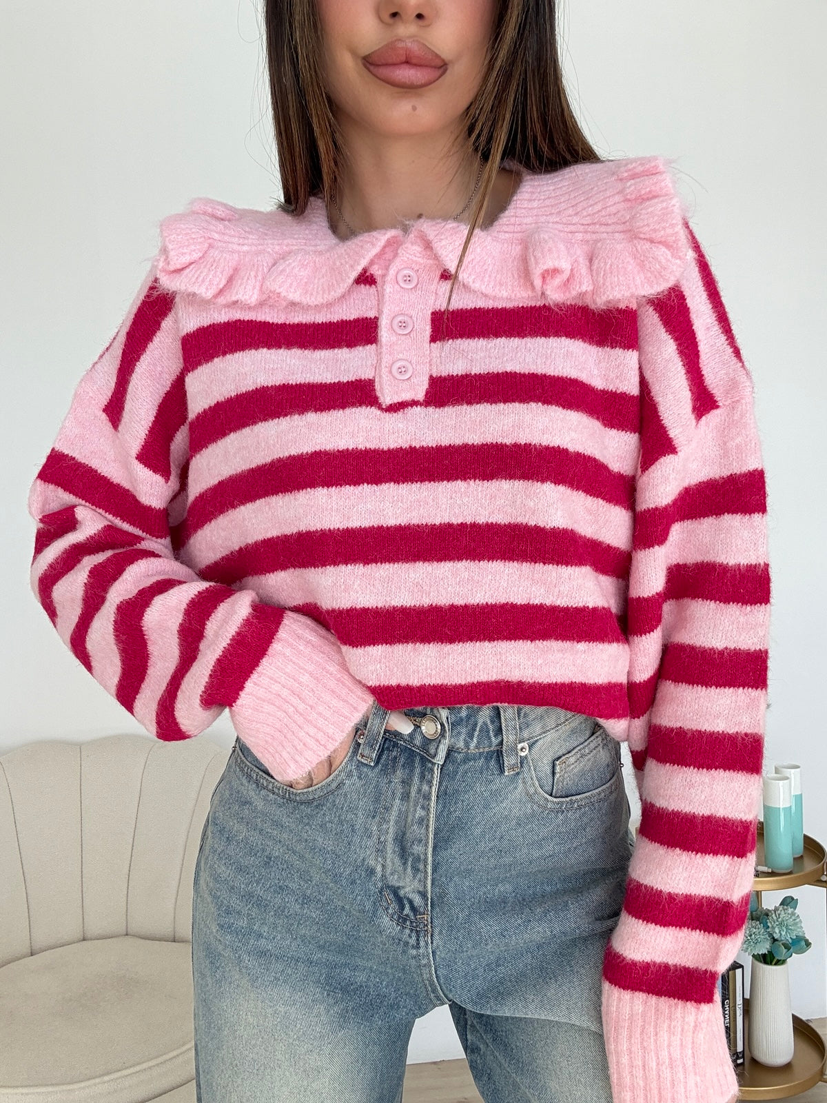 YHC7104-PULL CANDYCANE PINK