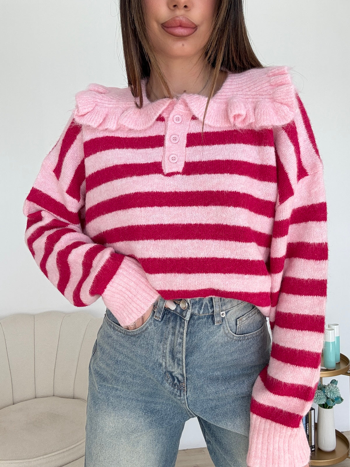 YHC7104-PULL CANDYCANE PINK