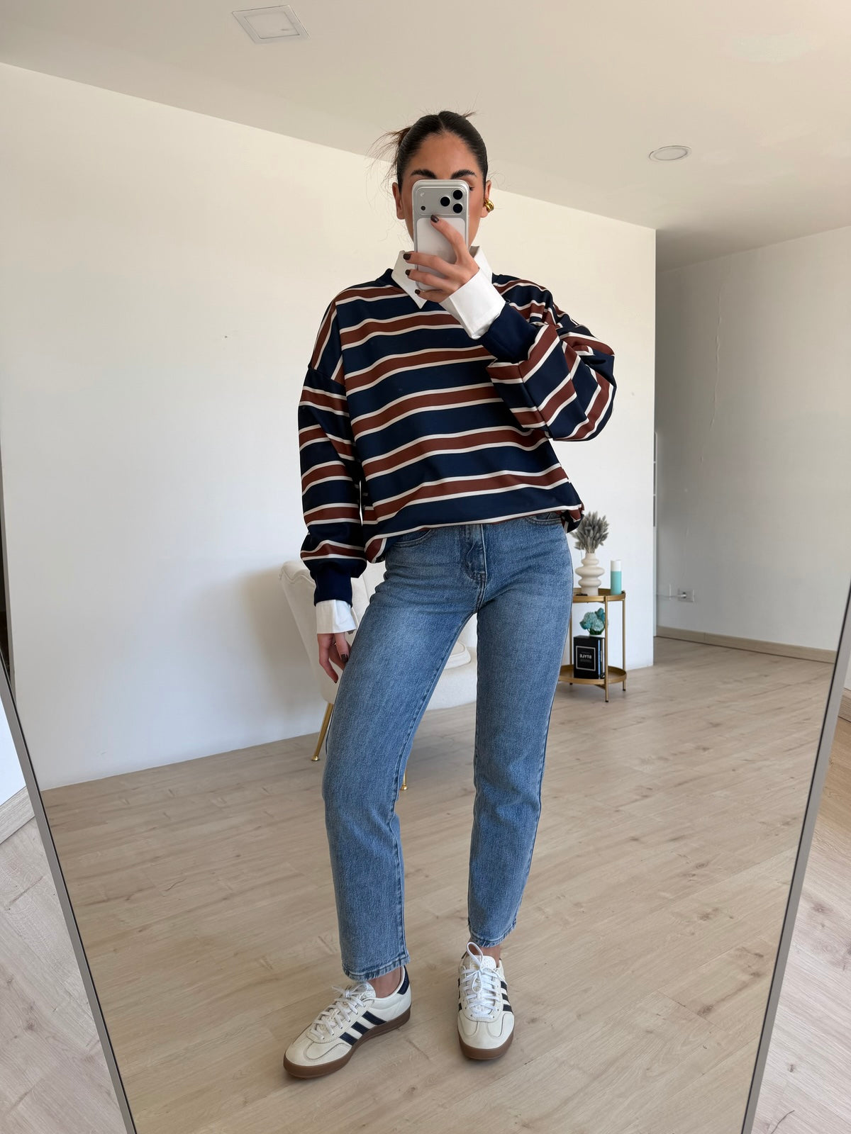 Y5328-JEANS MOM MATCHY