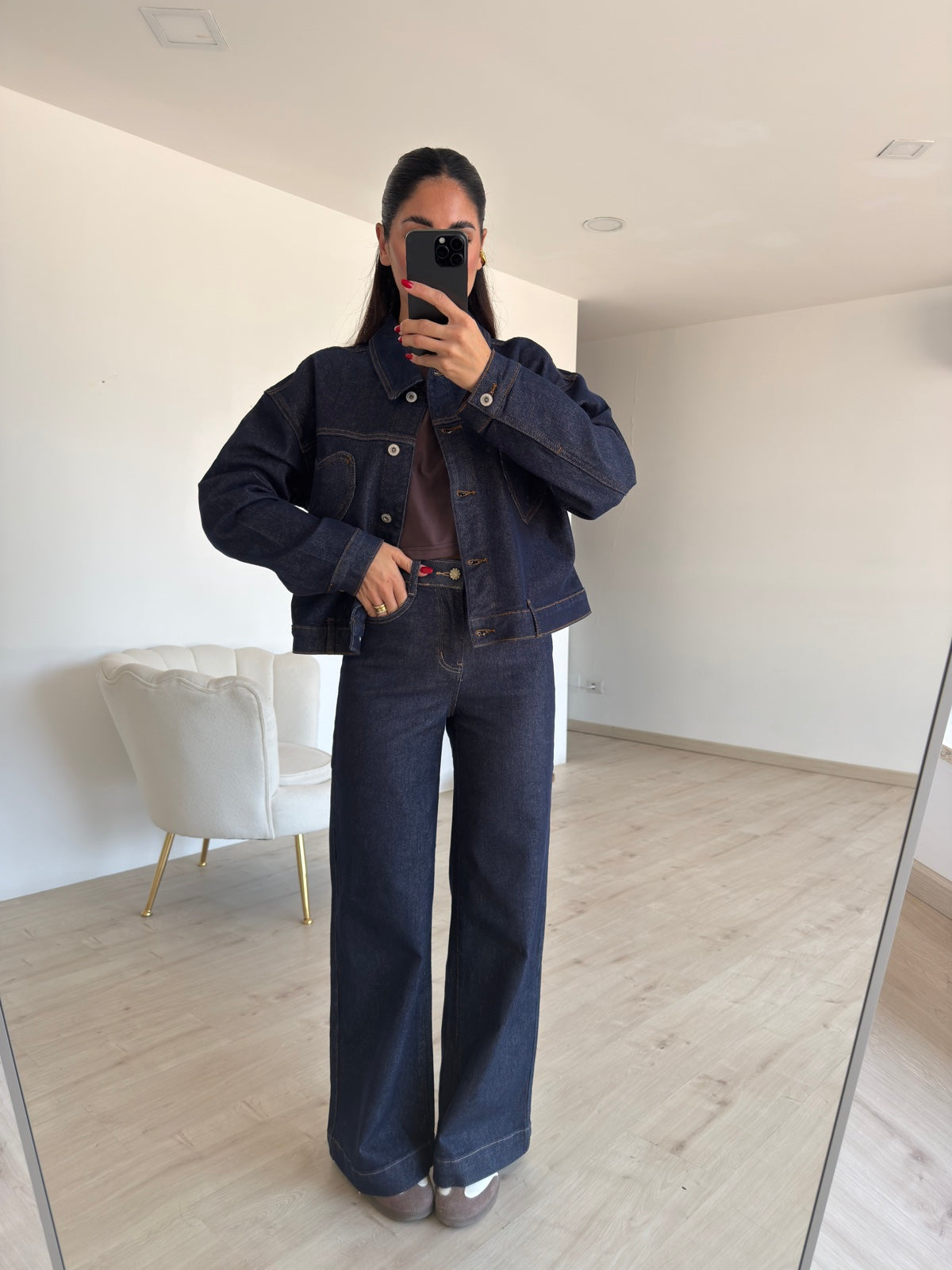 ST9010-1-CAMICIA CUORICINI DENIM