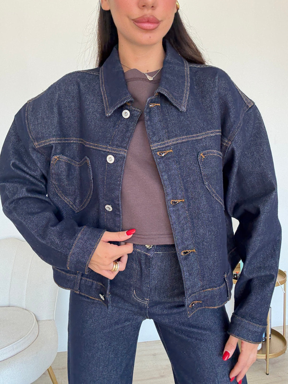 ST9010-1-CAMICIA CUORICINI DENIM