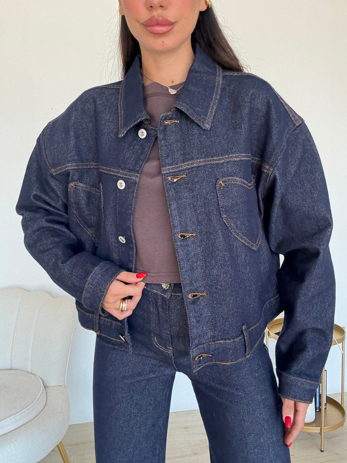 ST9010-1-CAMICIA CUORICINI DENIM