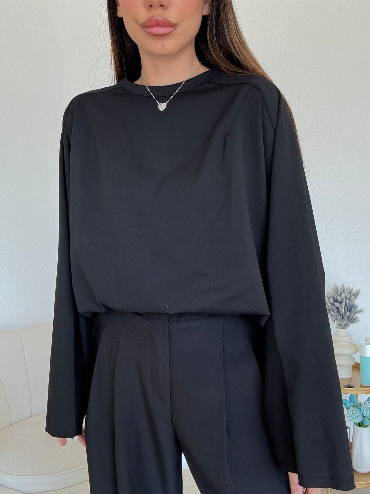 W45252-MAXI T-SHIRT NERA