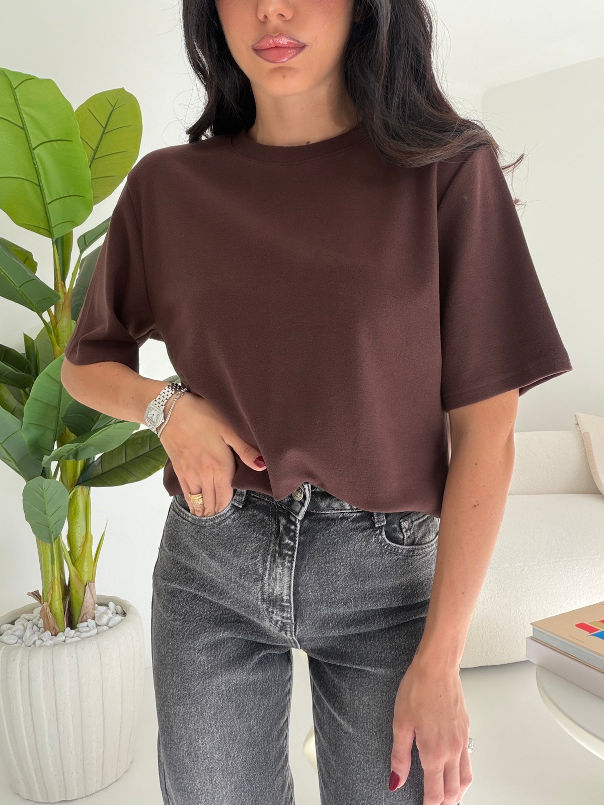 5268-T-SHIRT SPUGNETTA CHOCO