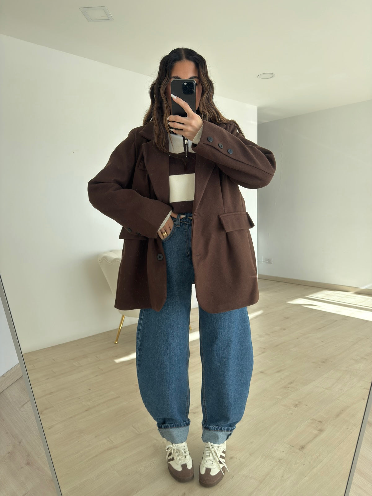 BLAZER ROND CHOCO