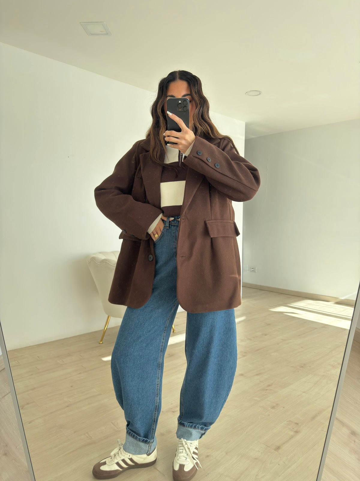 BLAZER ROND CHOCO