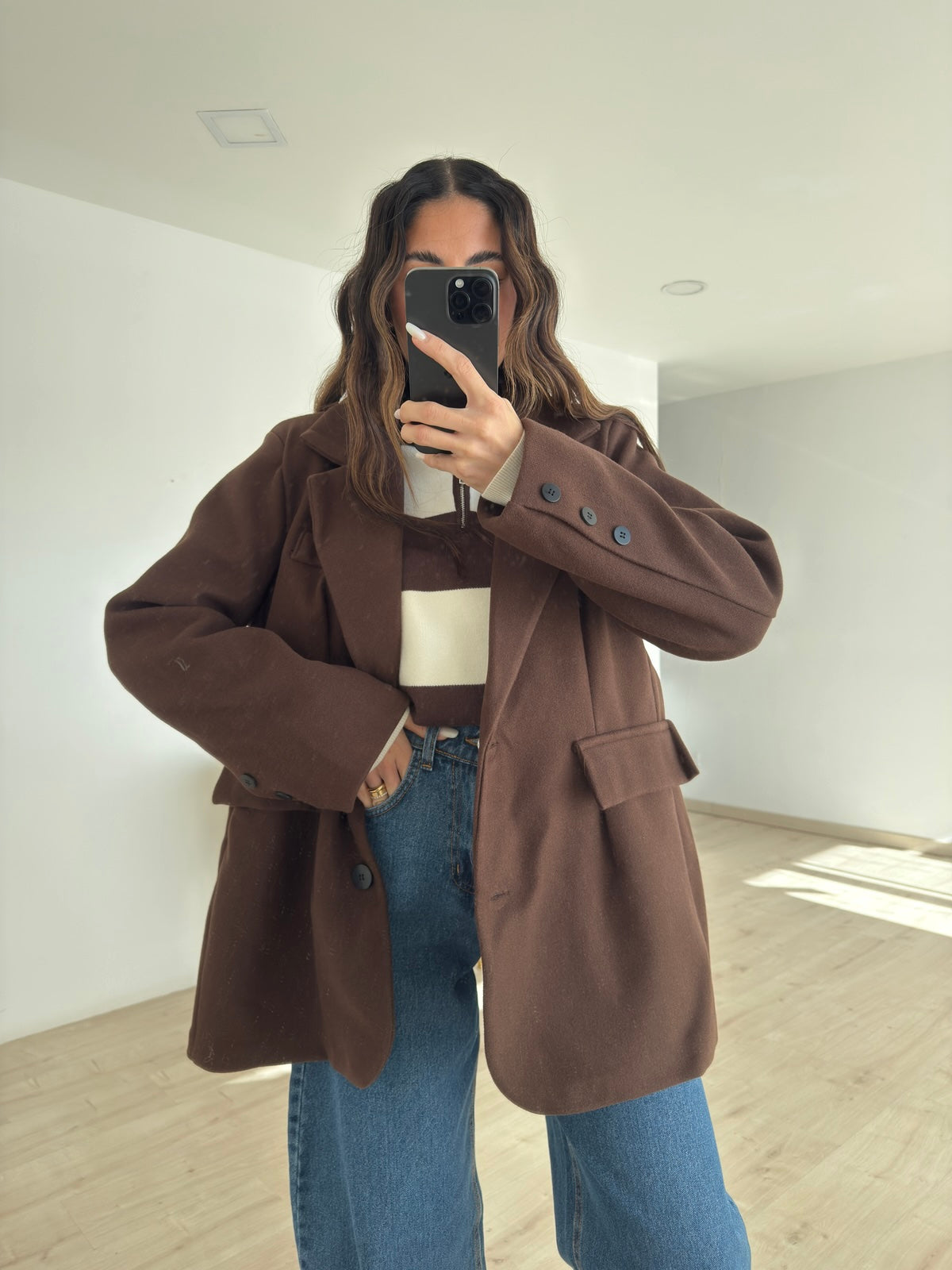BLAZER ROND CHOCO