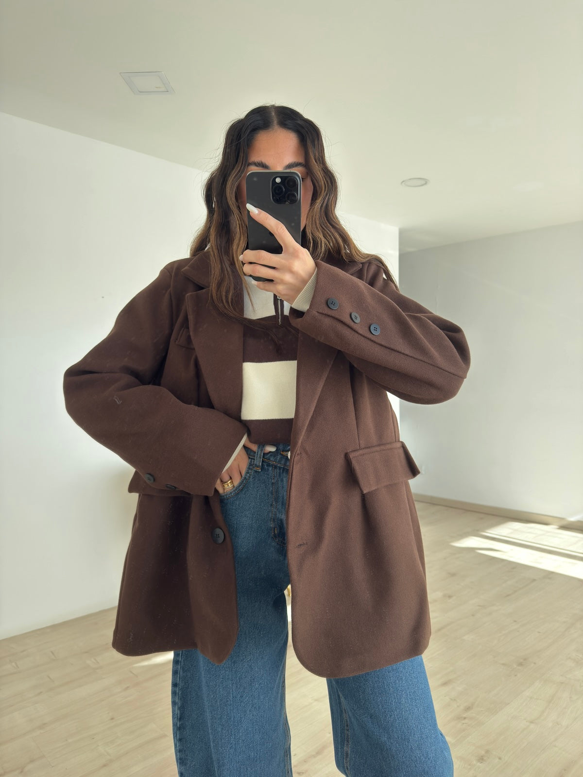 BLAZER ROND CHOCO