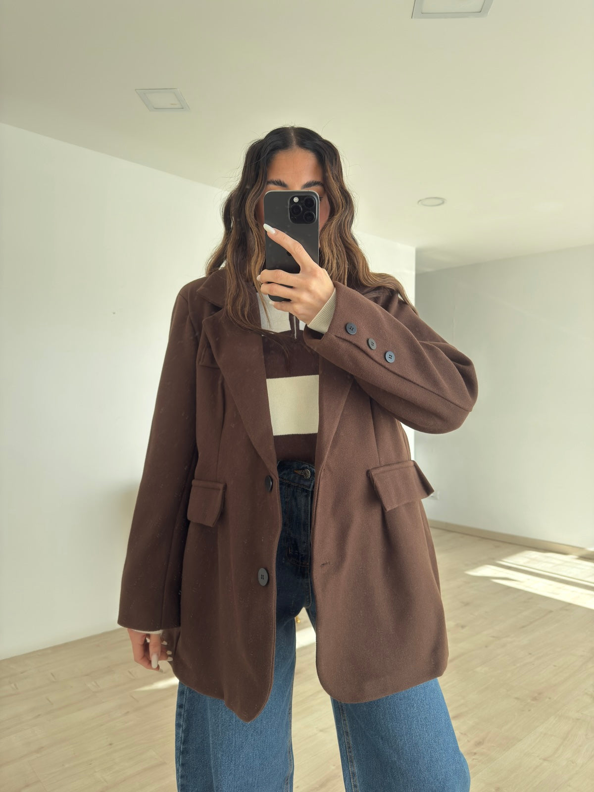 BLAZER ROND CHOCO