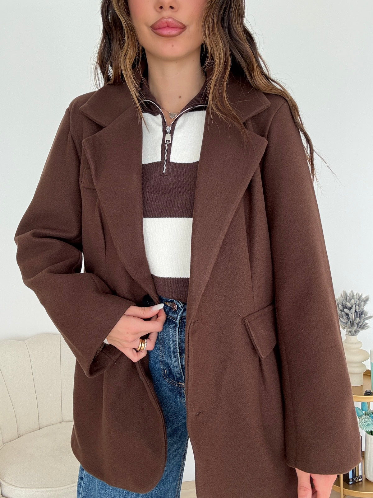 BLAZER ROND CHOCO