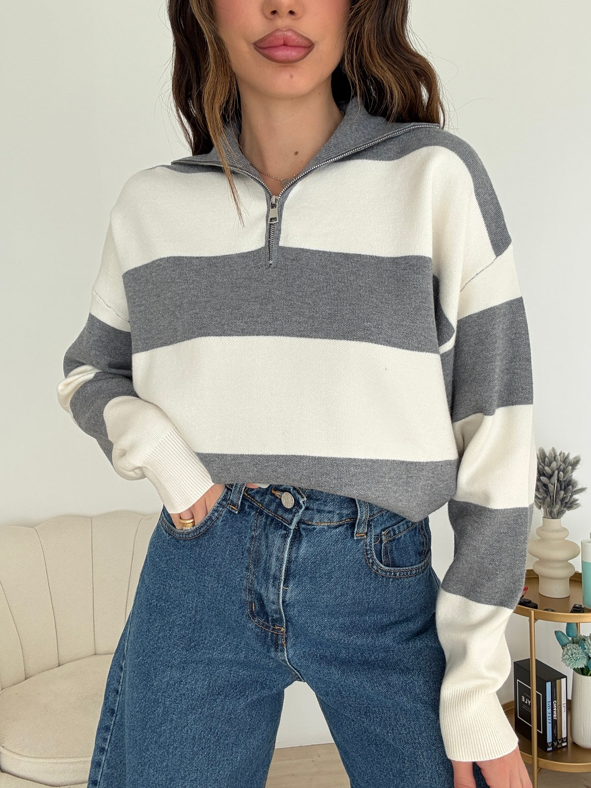 AG65452-PULL HARRIET GREY