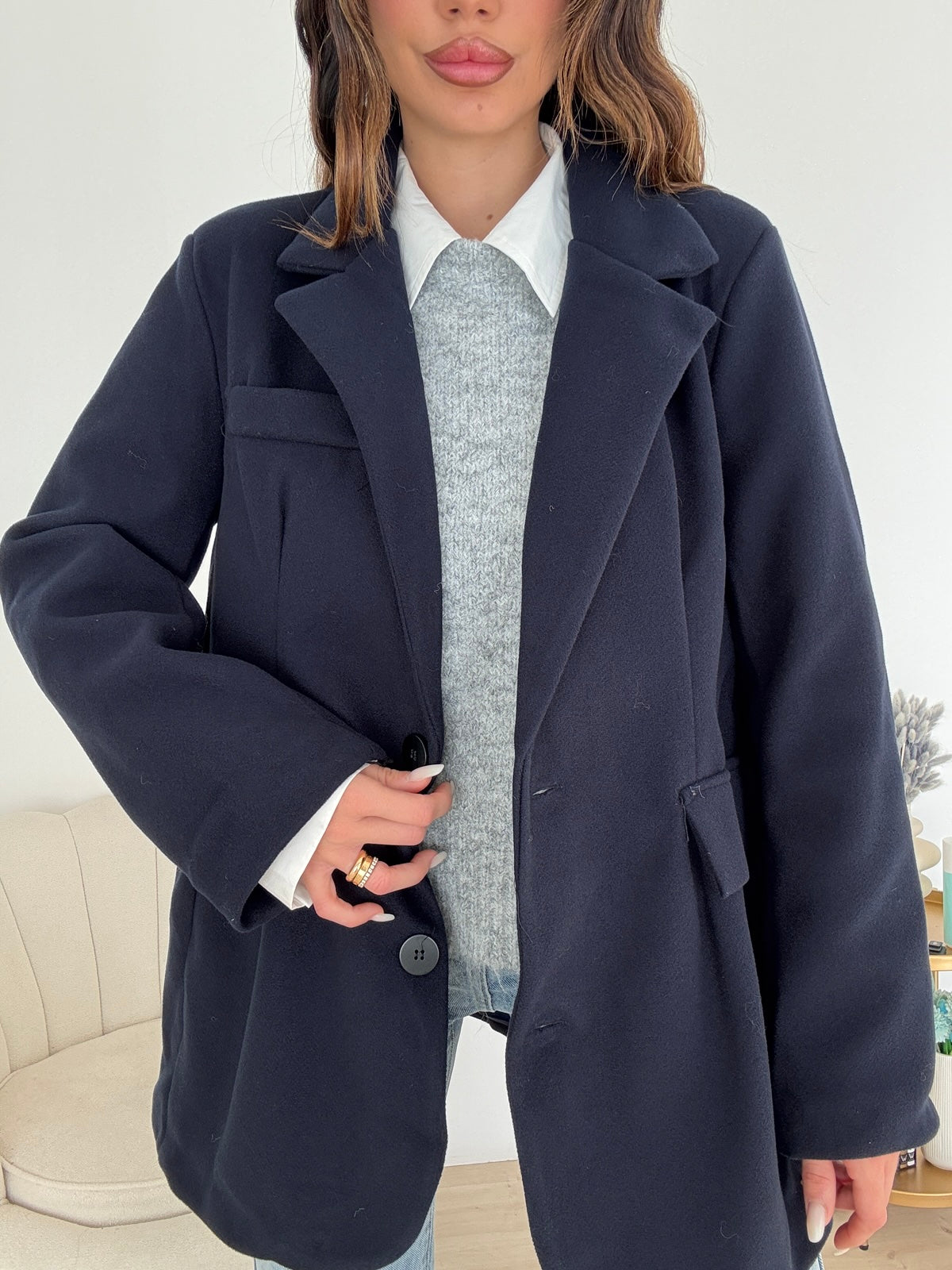 BLAZER ROND NAVY