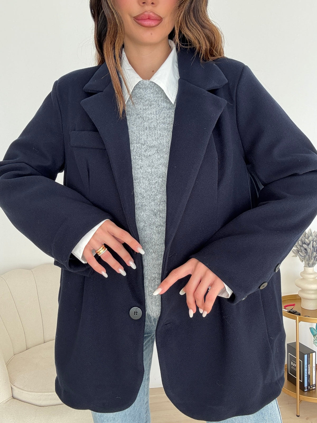 BLAZER ROND NAVY