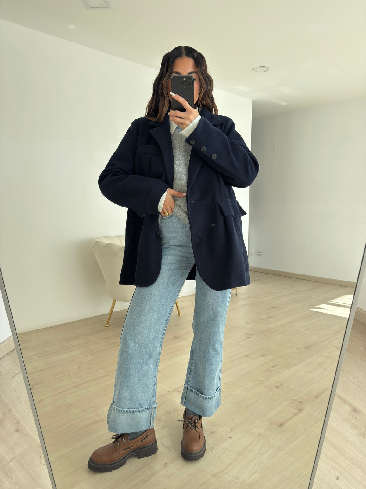 BLAZER ROND NAVY