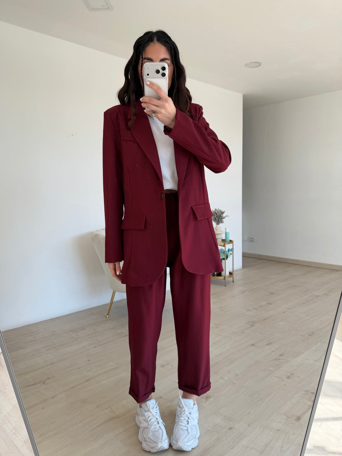 TAILLEUR OVERSIZE BORDEAUX