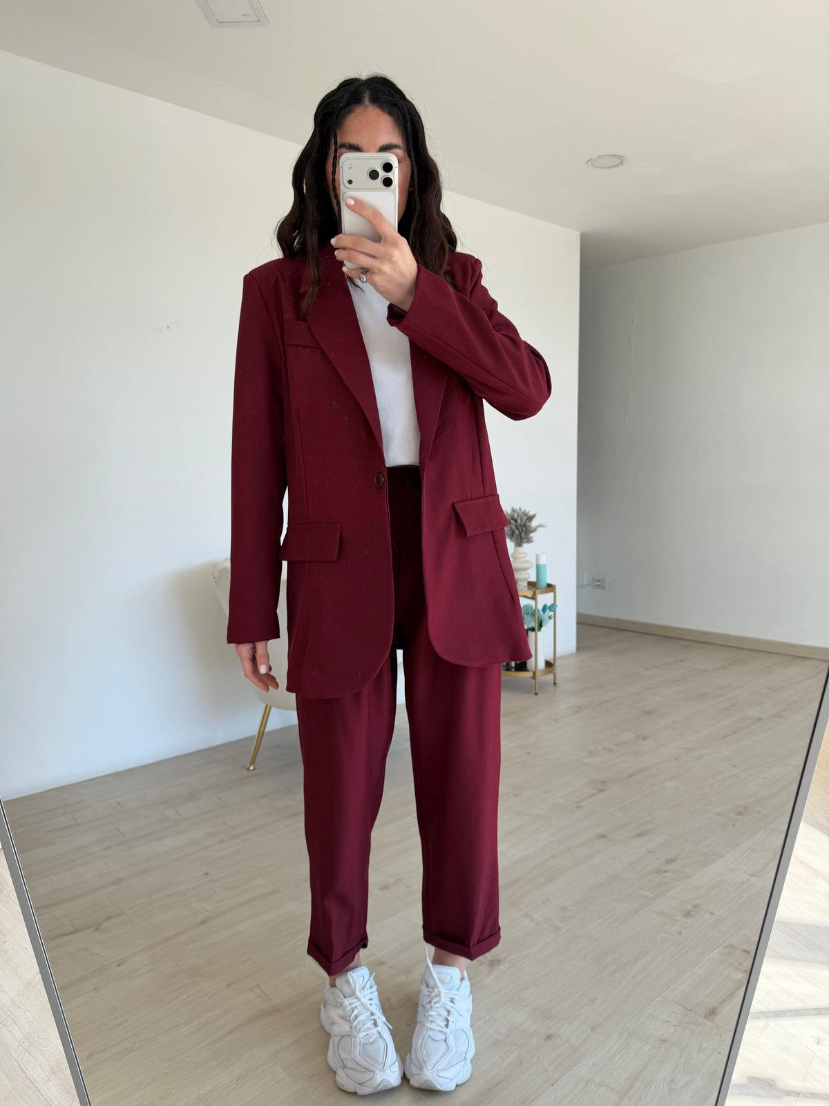 TAILLEUR OVERSIZE BORDEAUX