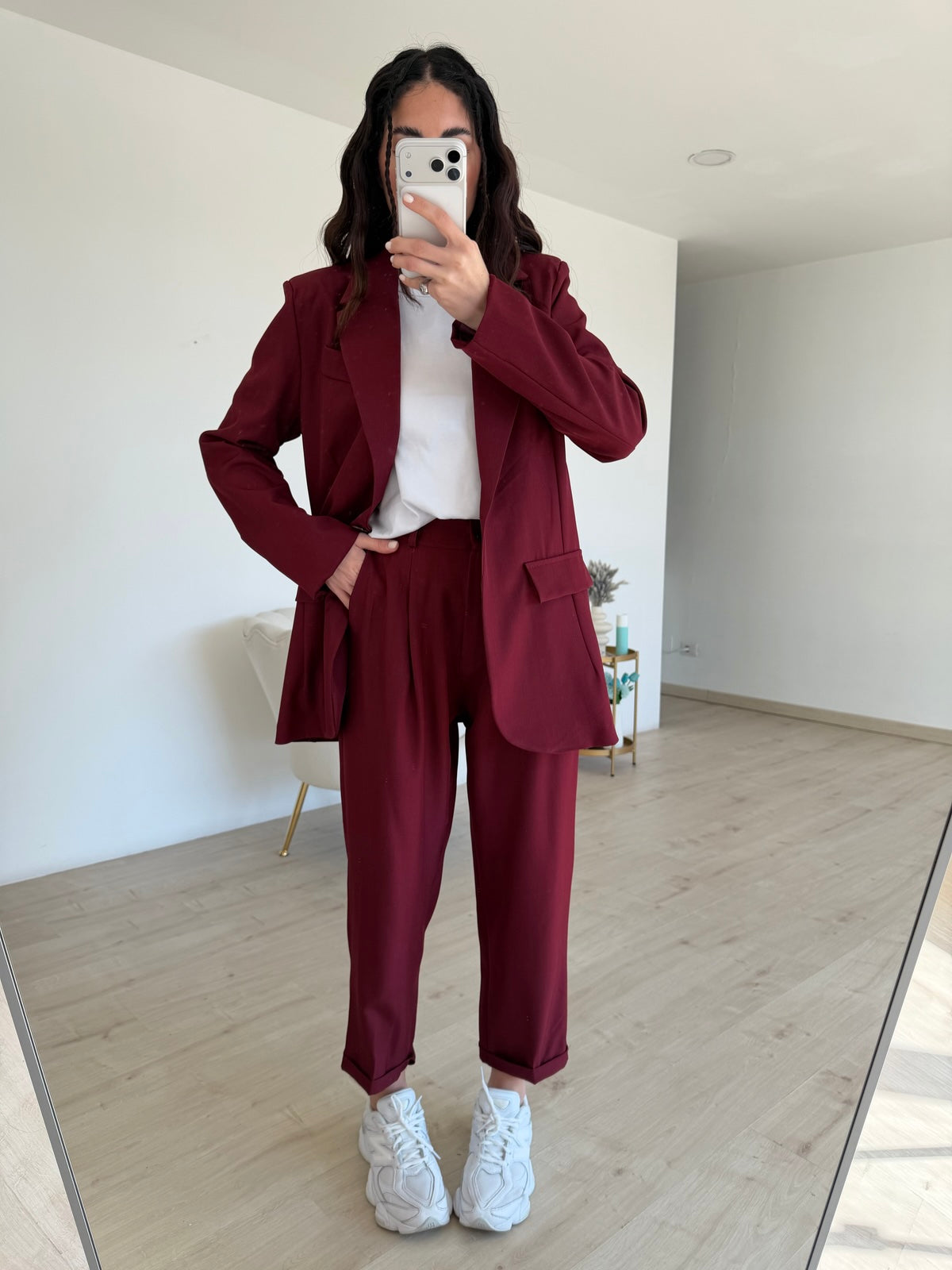 TAILLEUR OVERSIZE BORDEAUX