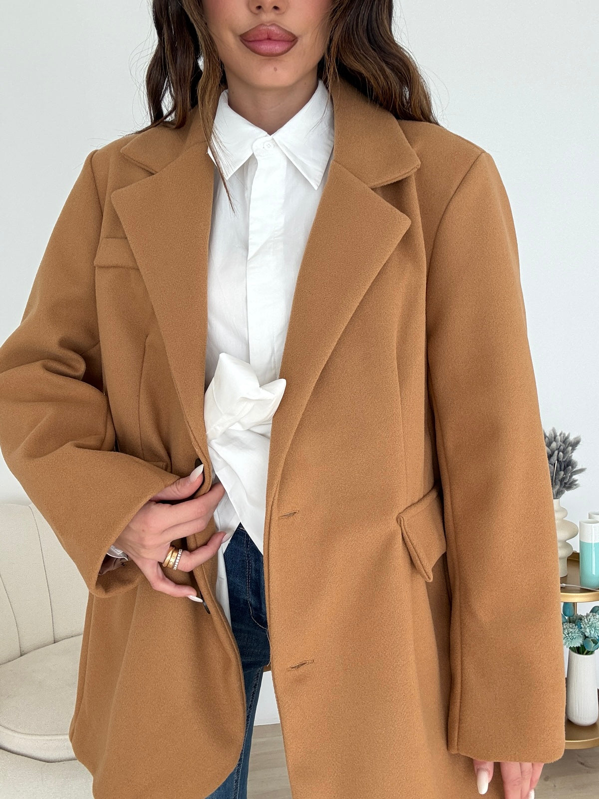 BLAZER ROND BISCOTTO