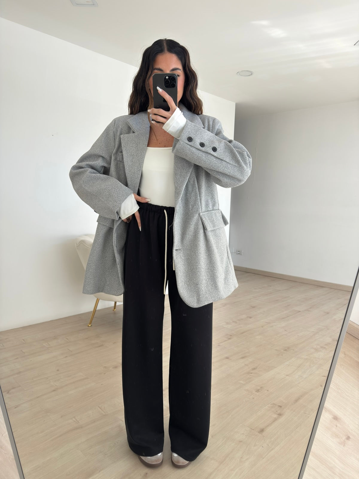 BLAZER ROND GREY