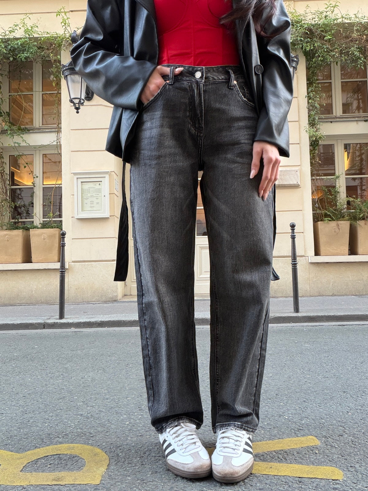 H5071-JEANS BARELL NERO