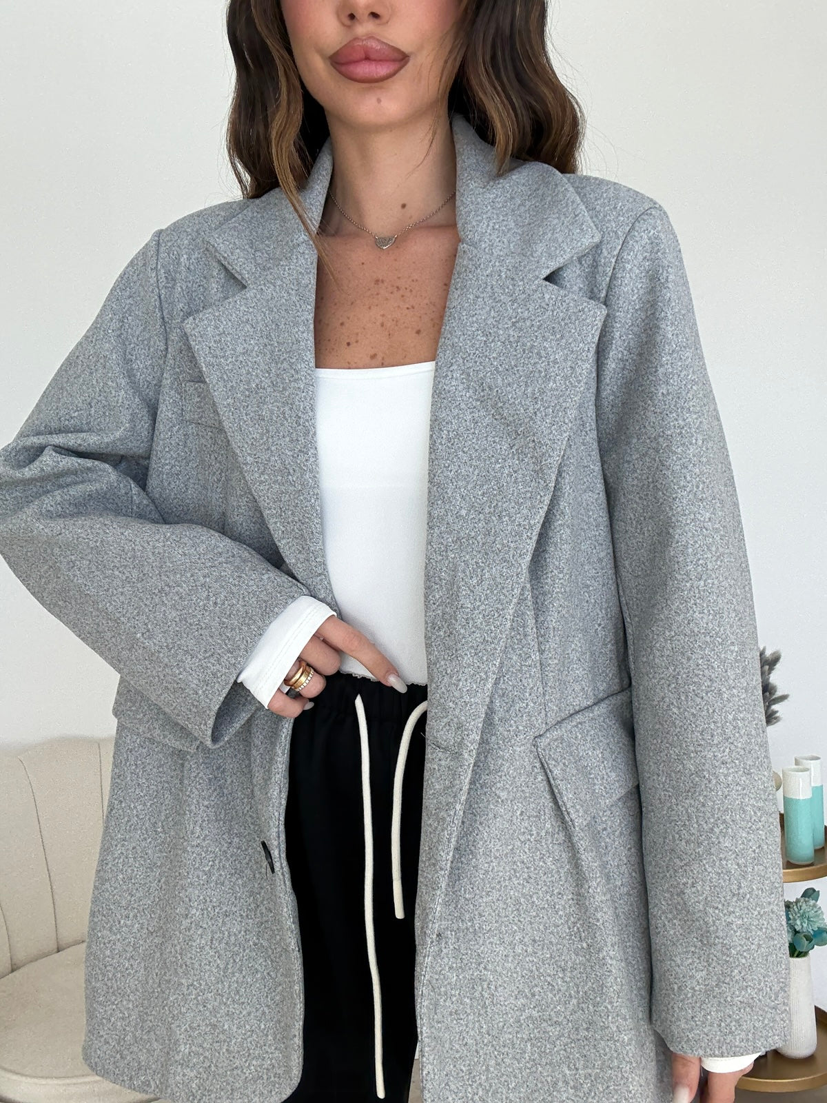 BLAZER ROND GREY