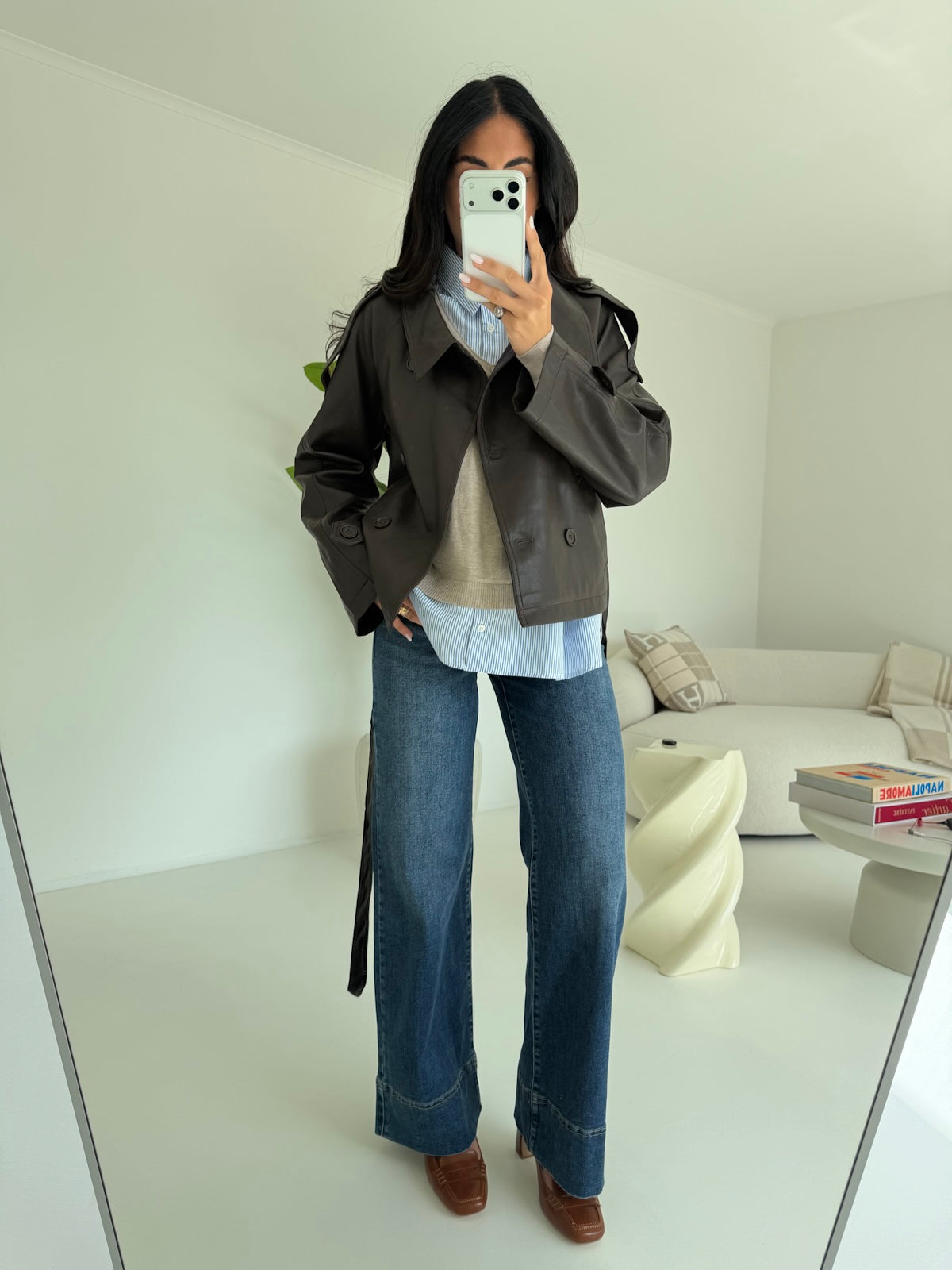 DD98-B-TRENCH IN ECO-PELLE CHOCO