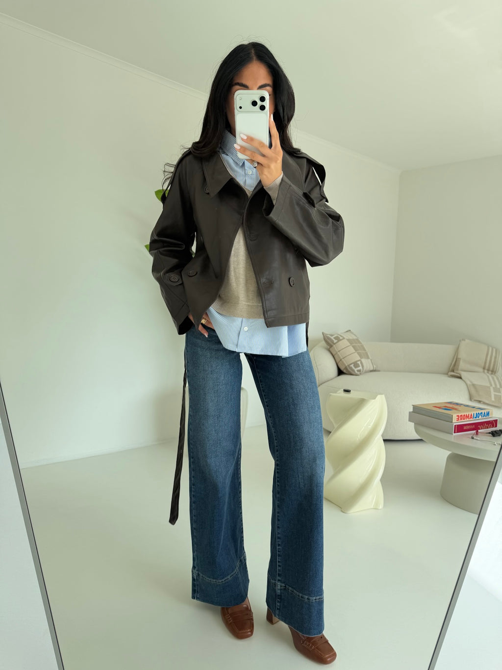 DD98-B-TRENCH IN ECO-PELLE CHOCO