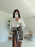 GONNA FOULARD POIS CHOCO