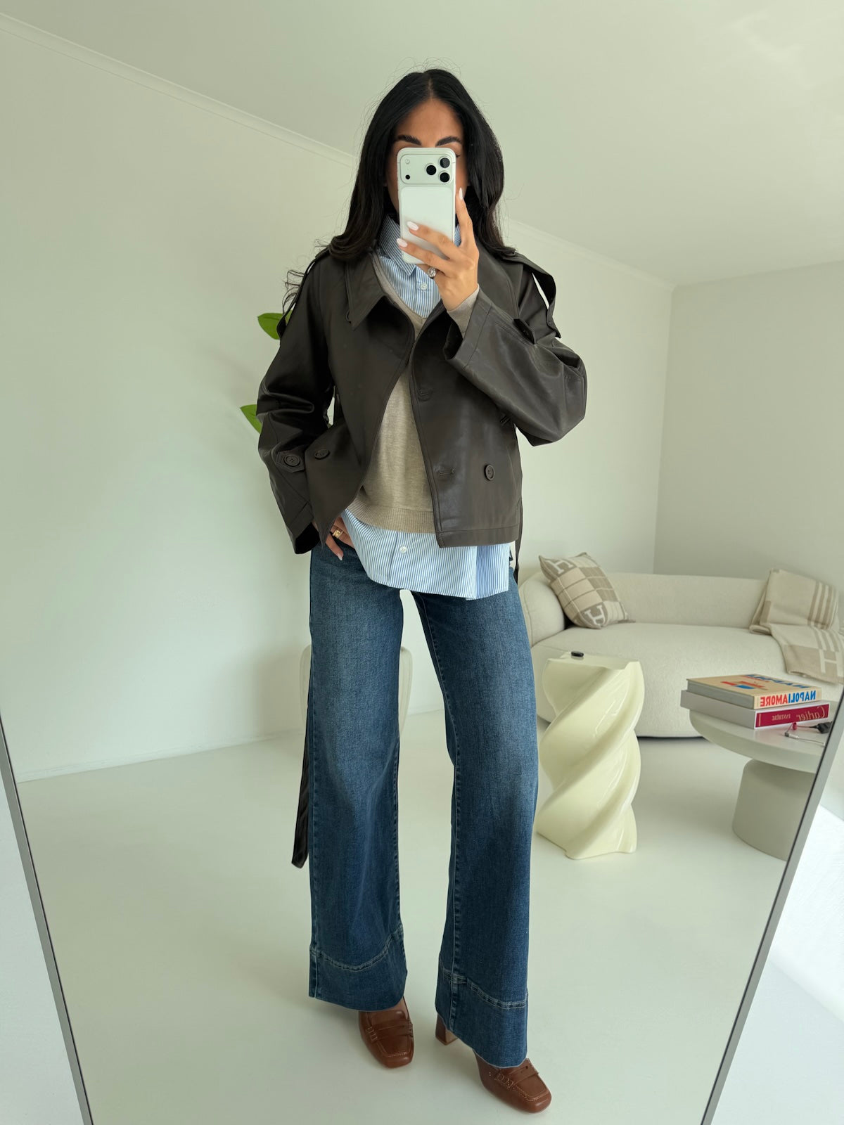 DD98-B-TRENCH IN ECO-PELLE CHOCO