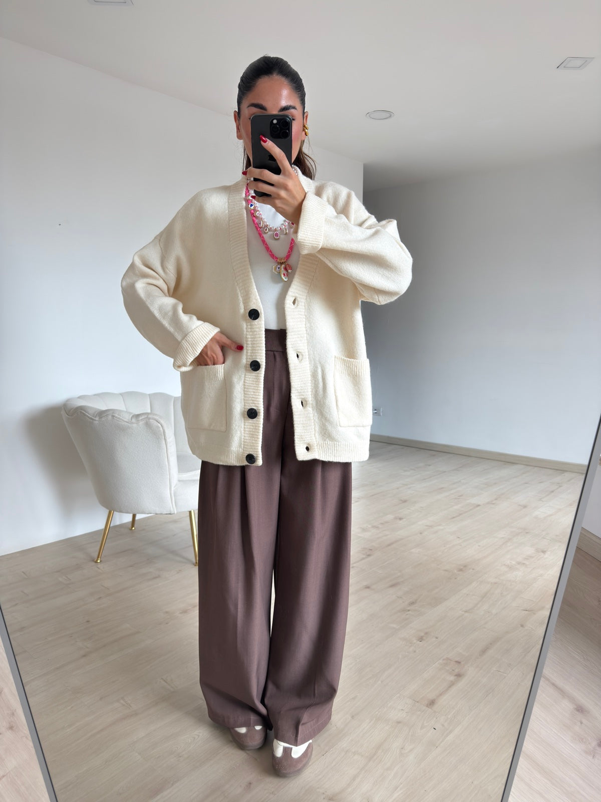 NEW PANTALONE PALAZZO CHOCO