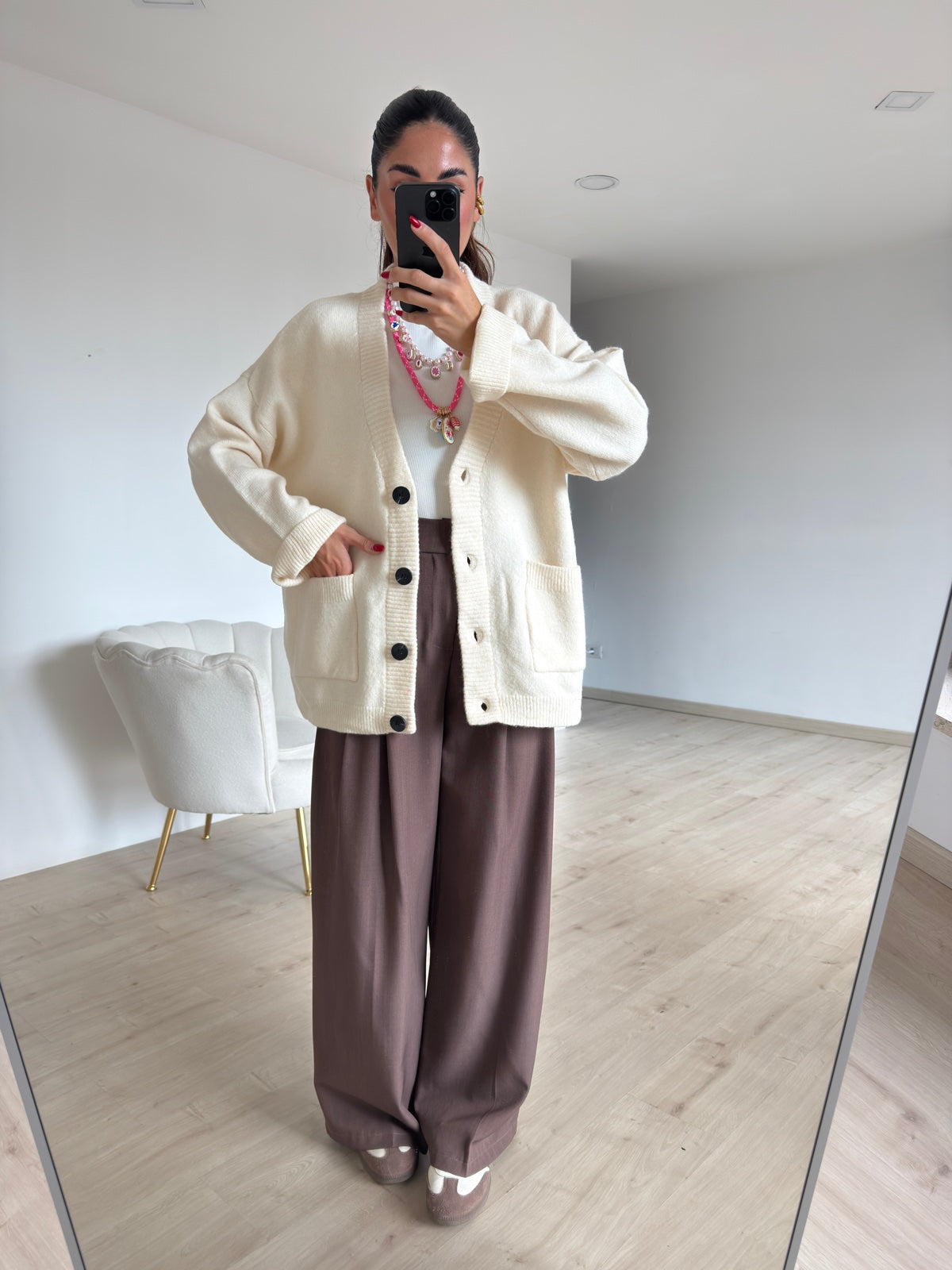 NEW PANTALONE PALAZZO CHOCO