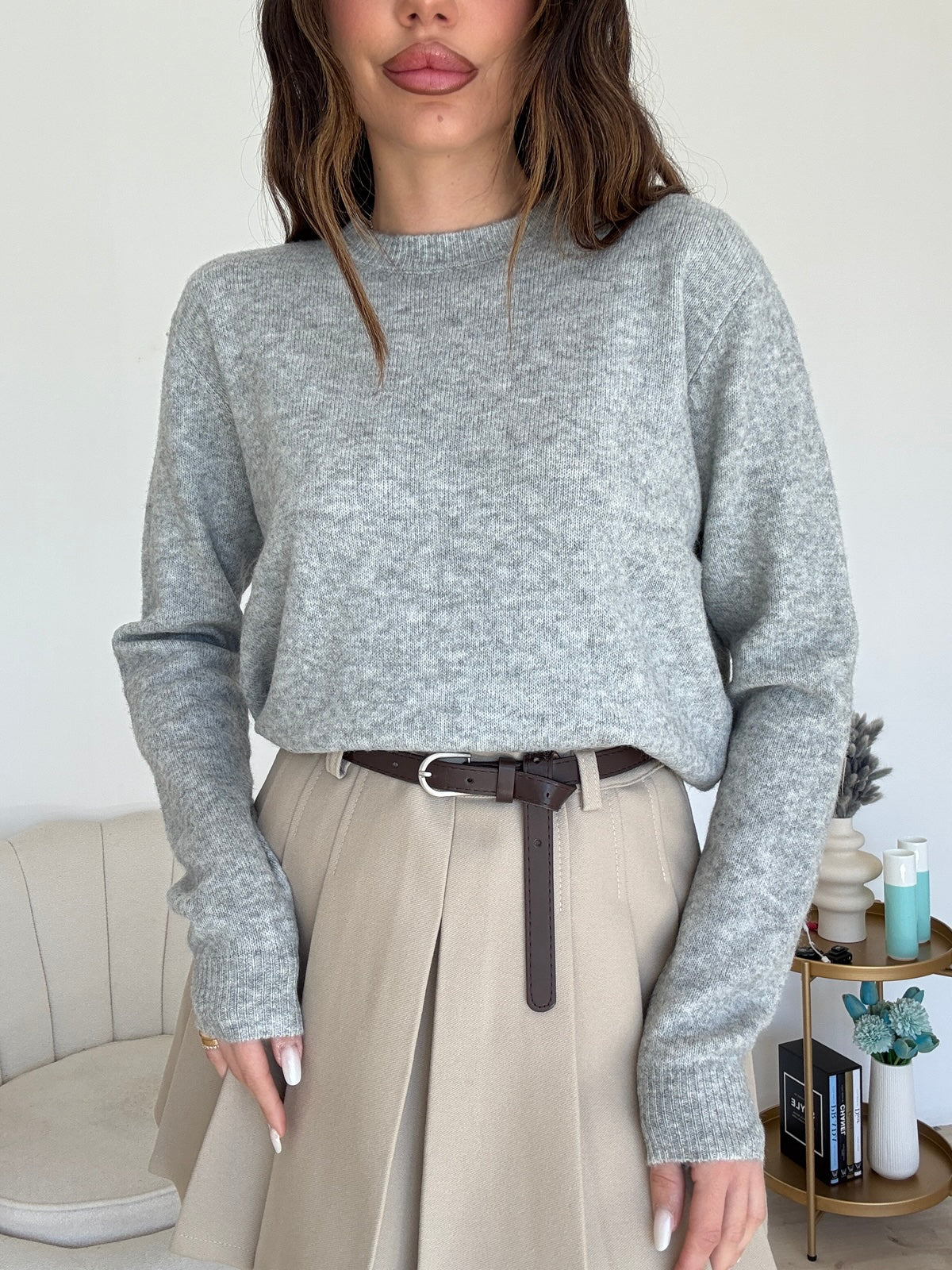AE65754-PULL LEA LIGHT GREY