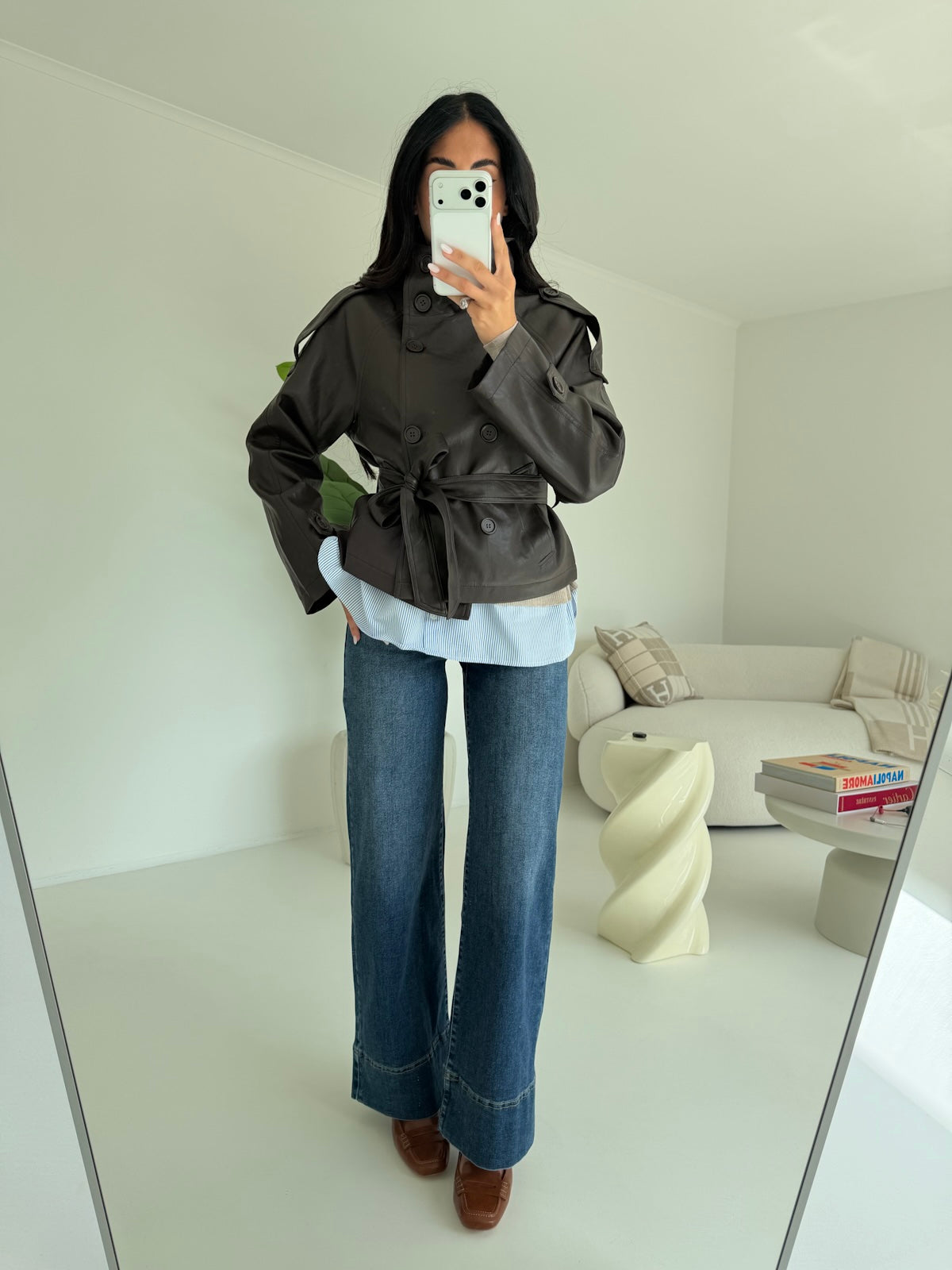 DD98-B-TRENCH IN ECO-PELLE CHOCO