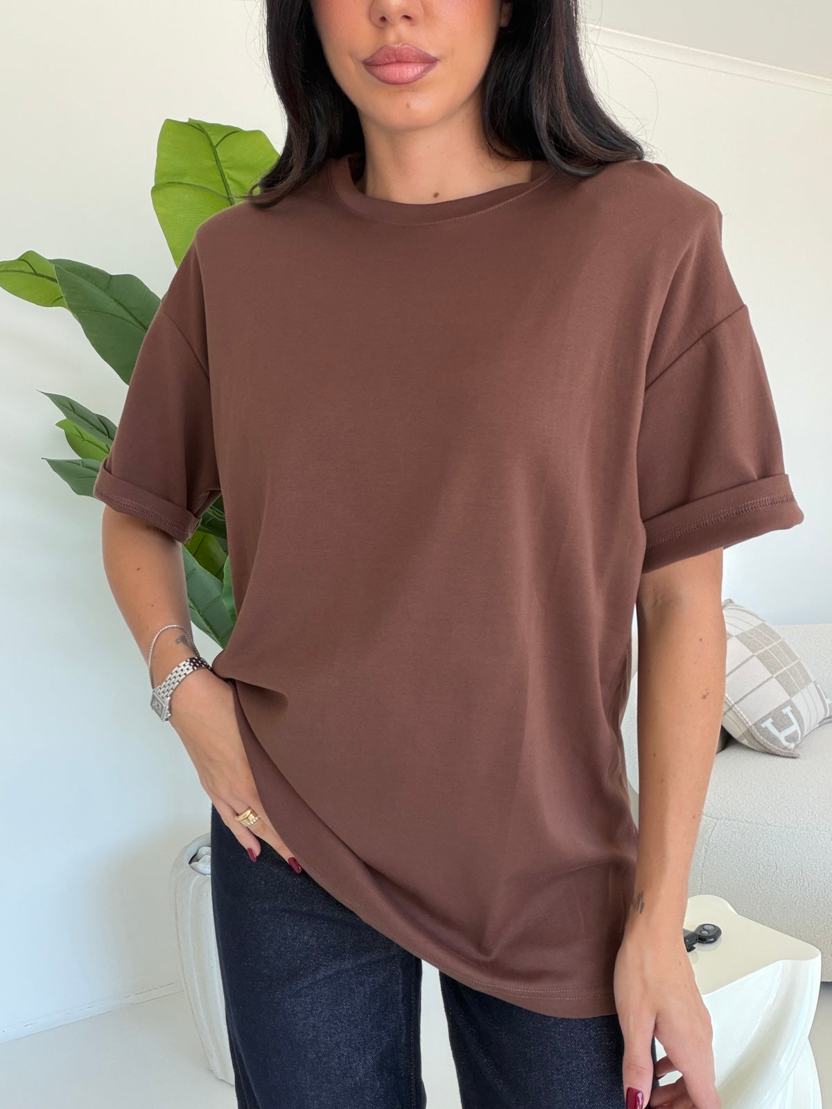 5577-T-SHIRT PREMIUM CHOCO