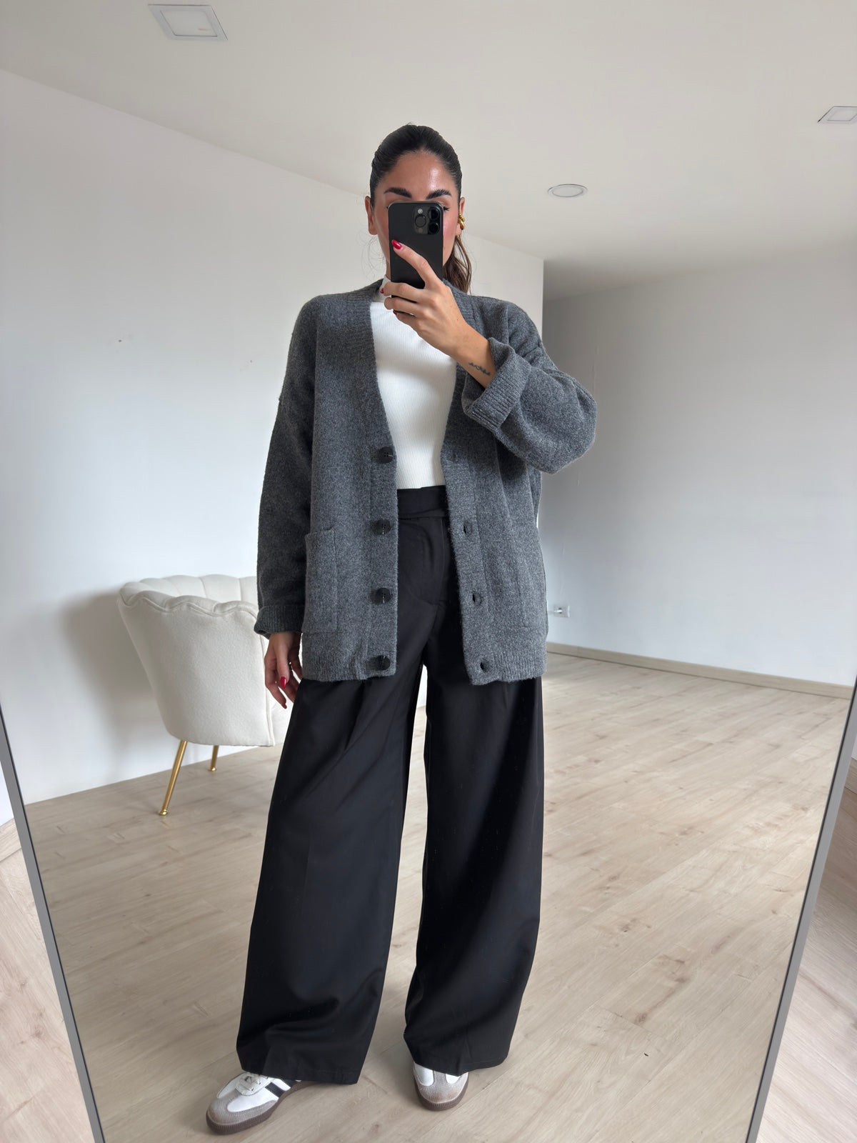 AN64827-CARDIGAN BLAIR GREY