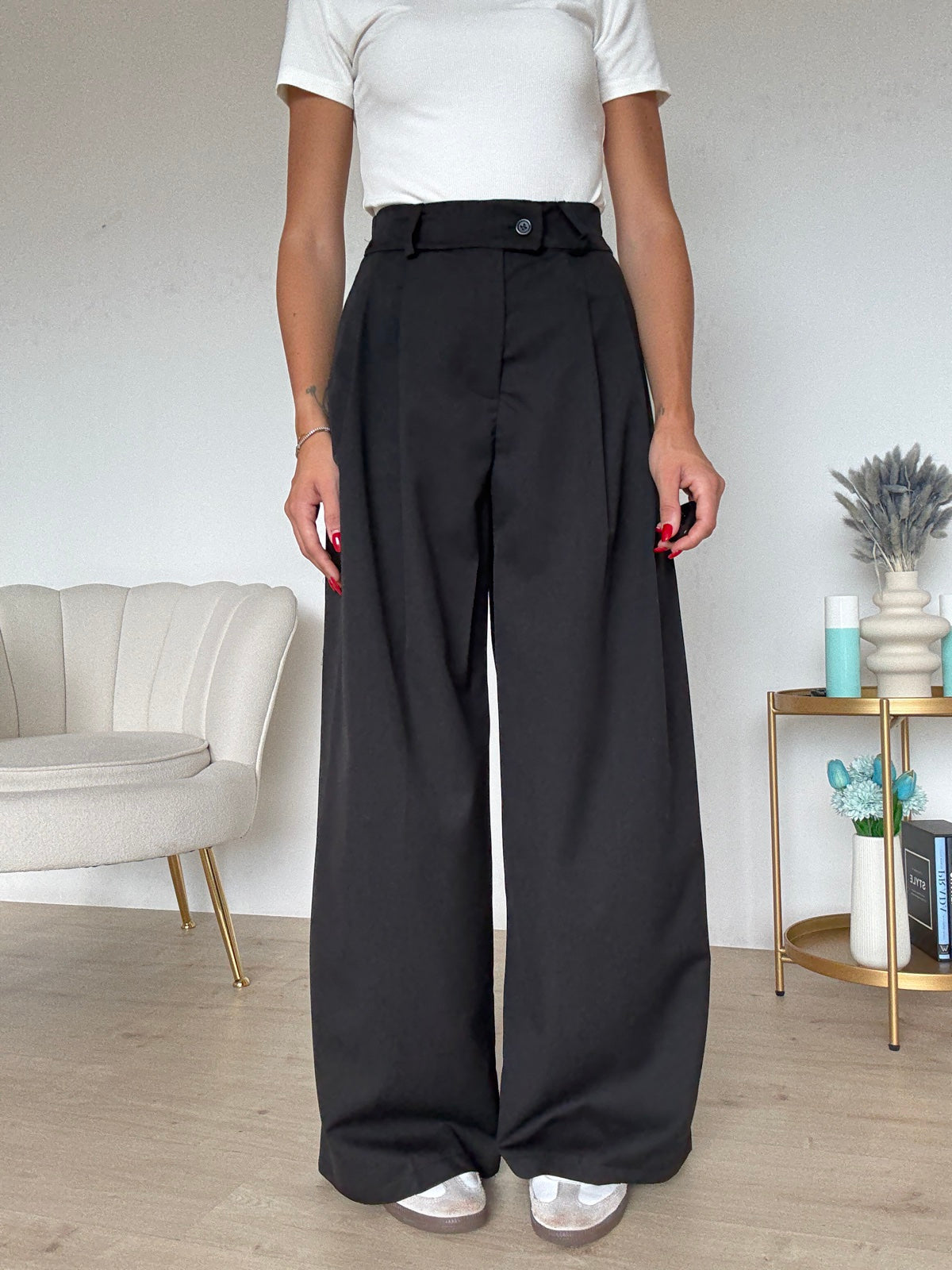 NEW PANTALONE PALAZZO NERO