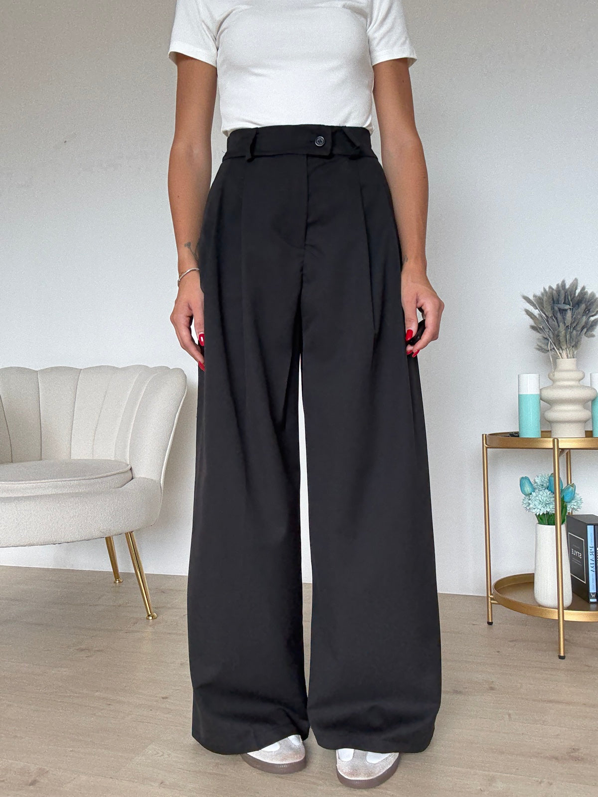 NEW PANTALONE PALAZZO NERO