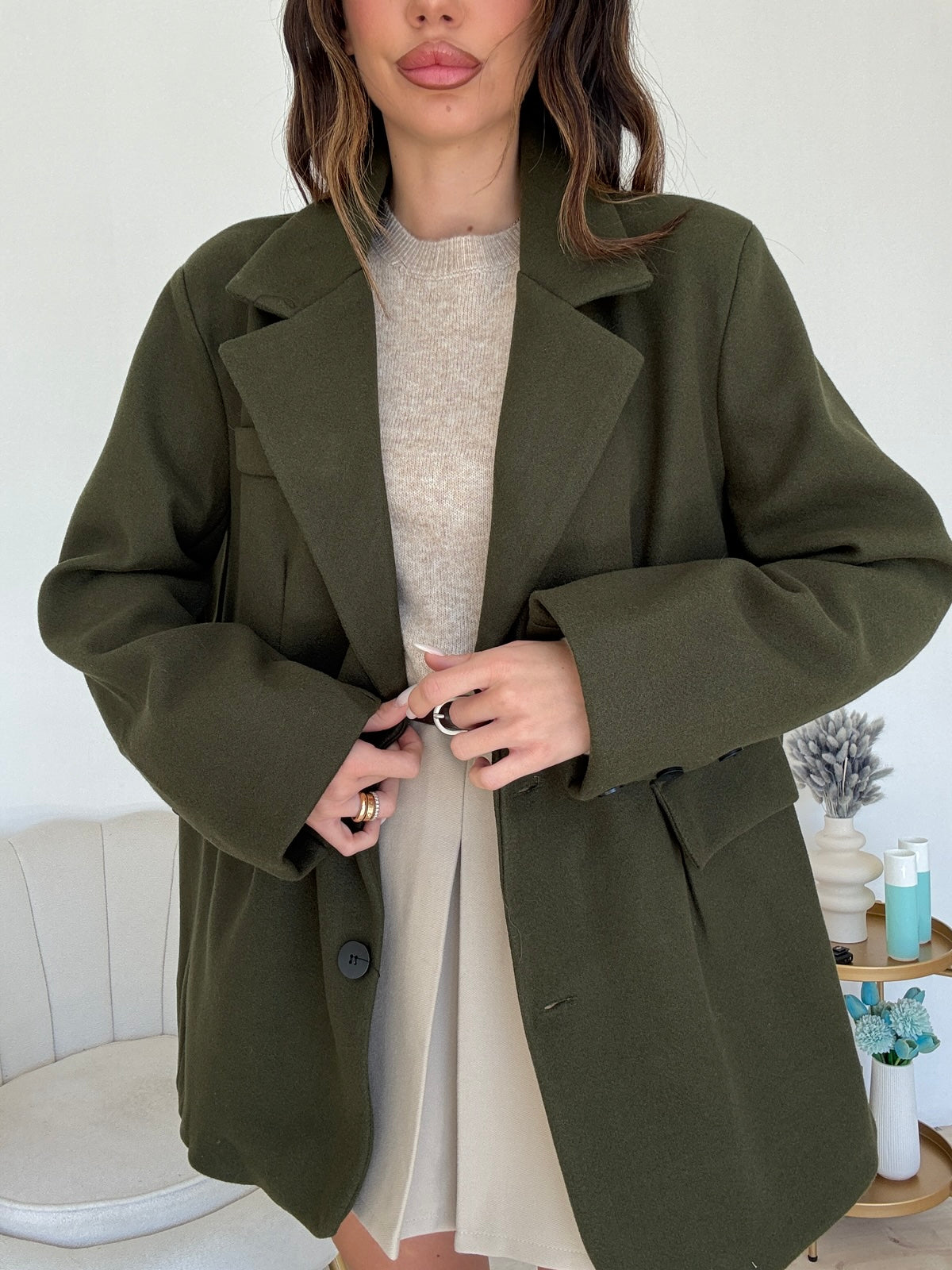 BLAZER ROND MILITARE
