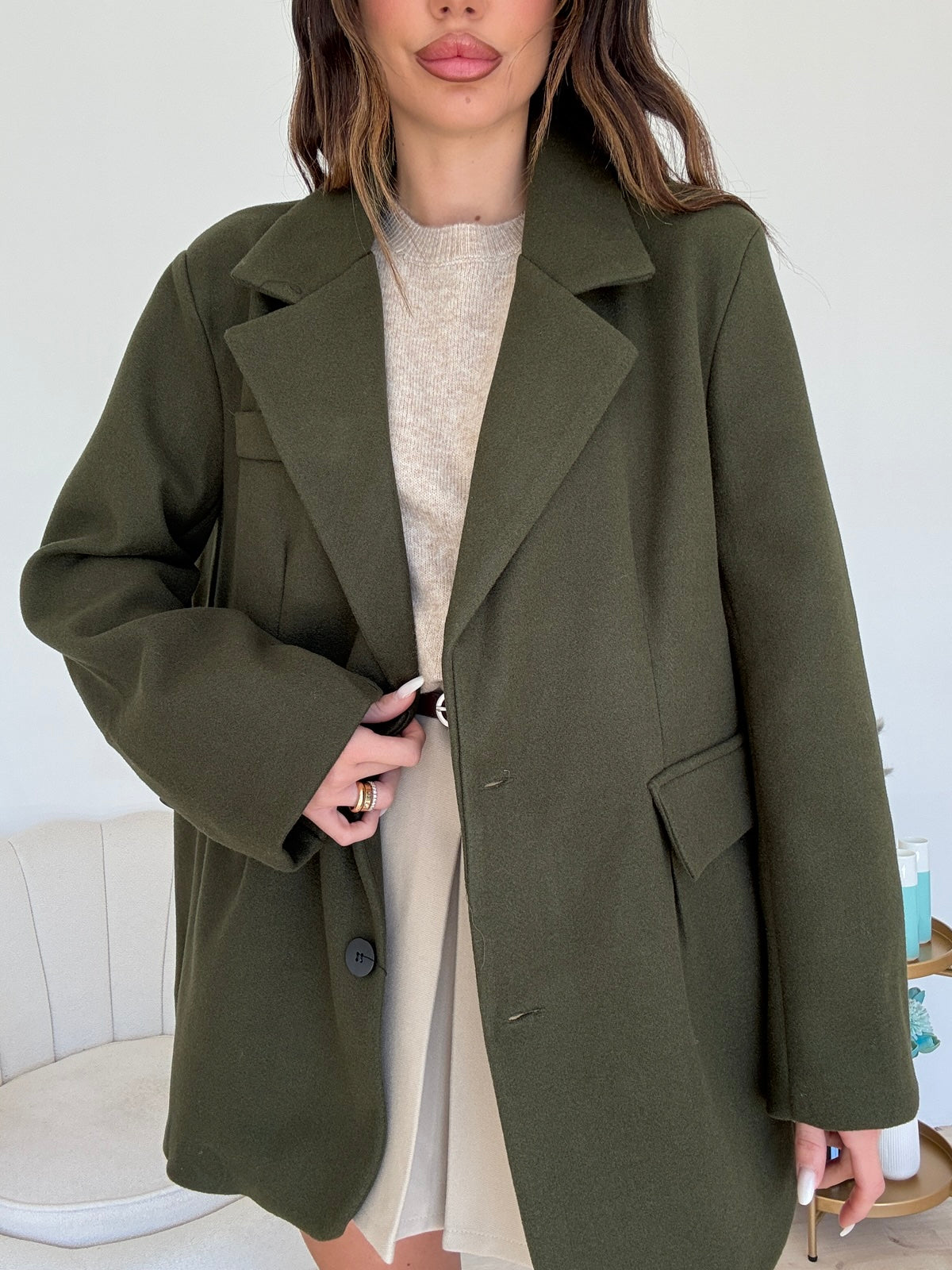 BLAZER ROND MILITARE
