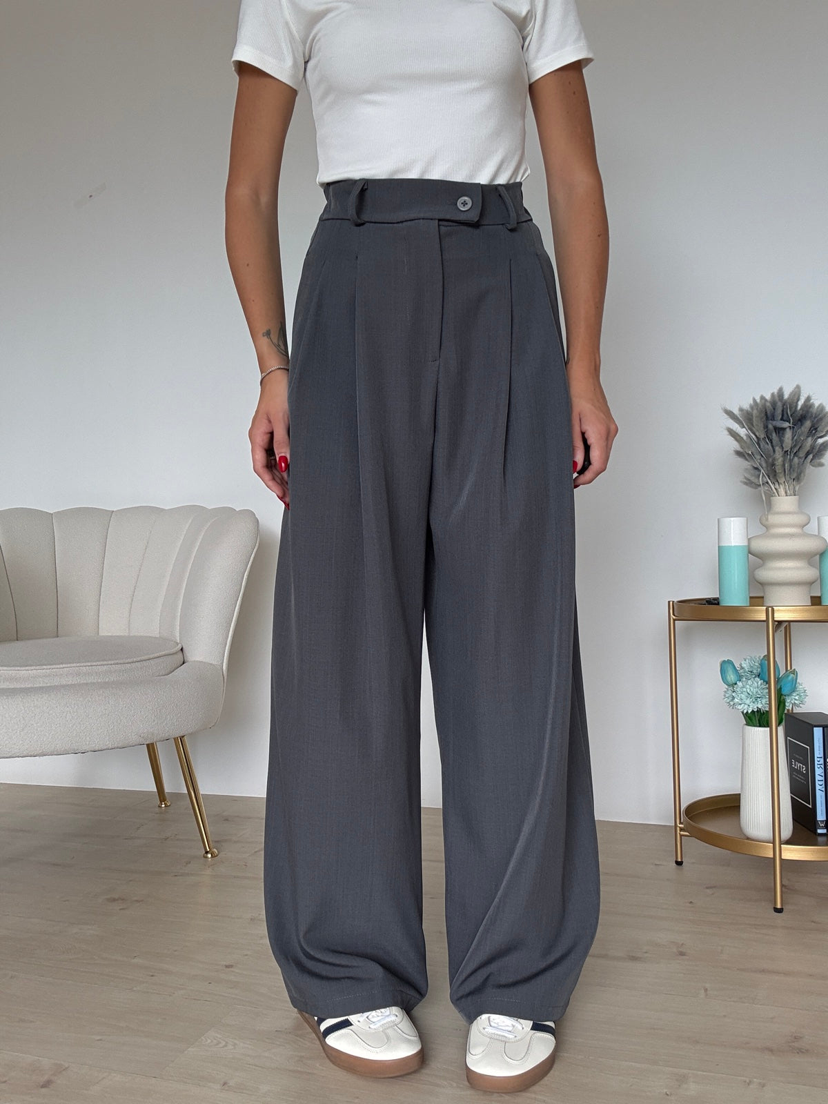 NEW PANTALONE PALAZZO GREY