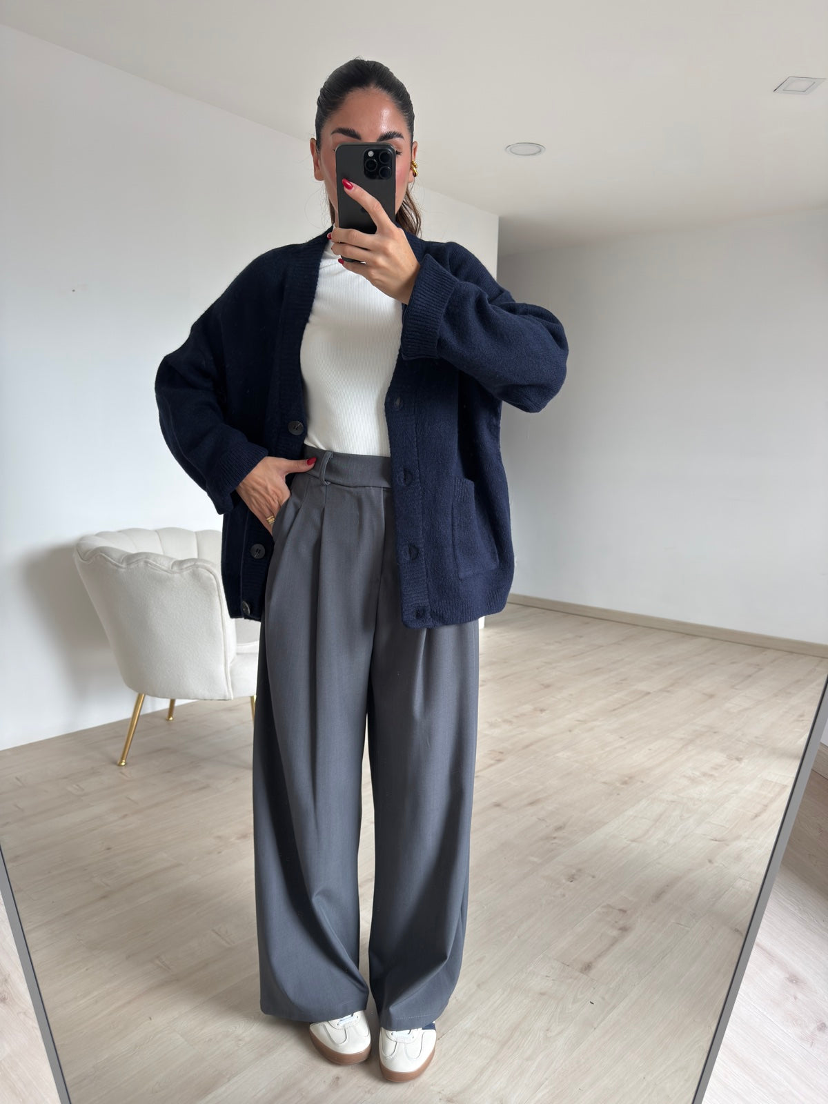 AN64827-CARDIGAN BLAIR NAVY