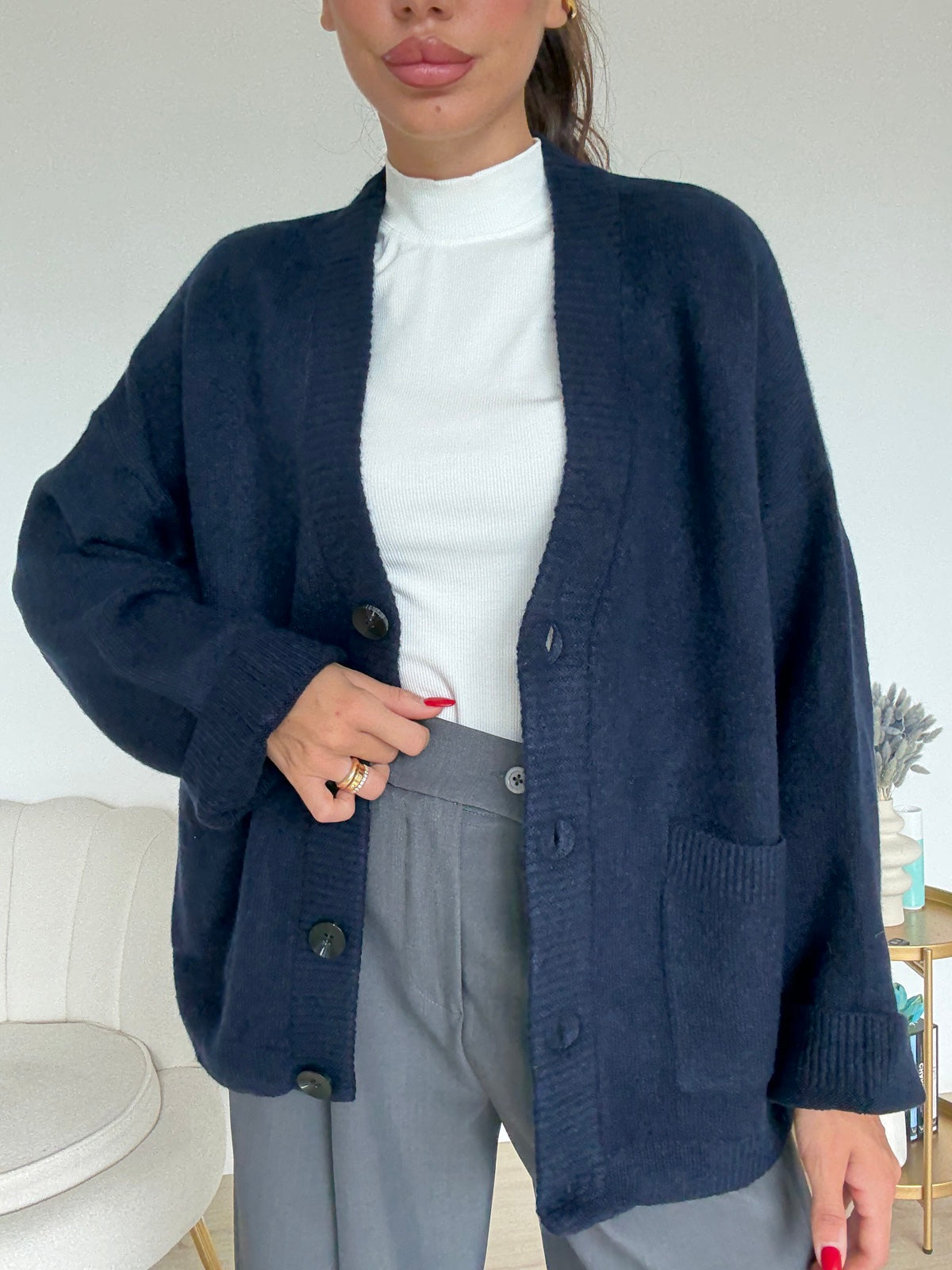 AN64827-CARDIGAN BLAIR NAVY