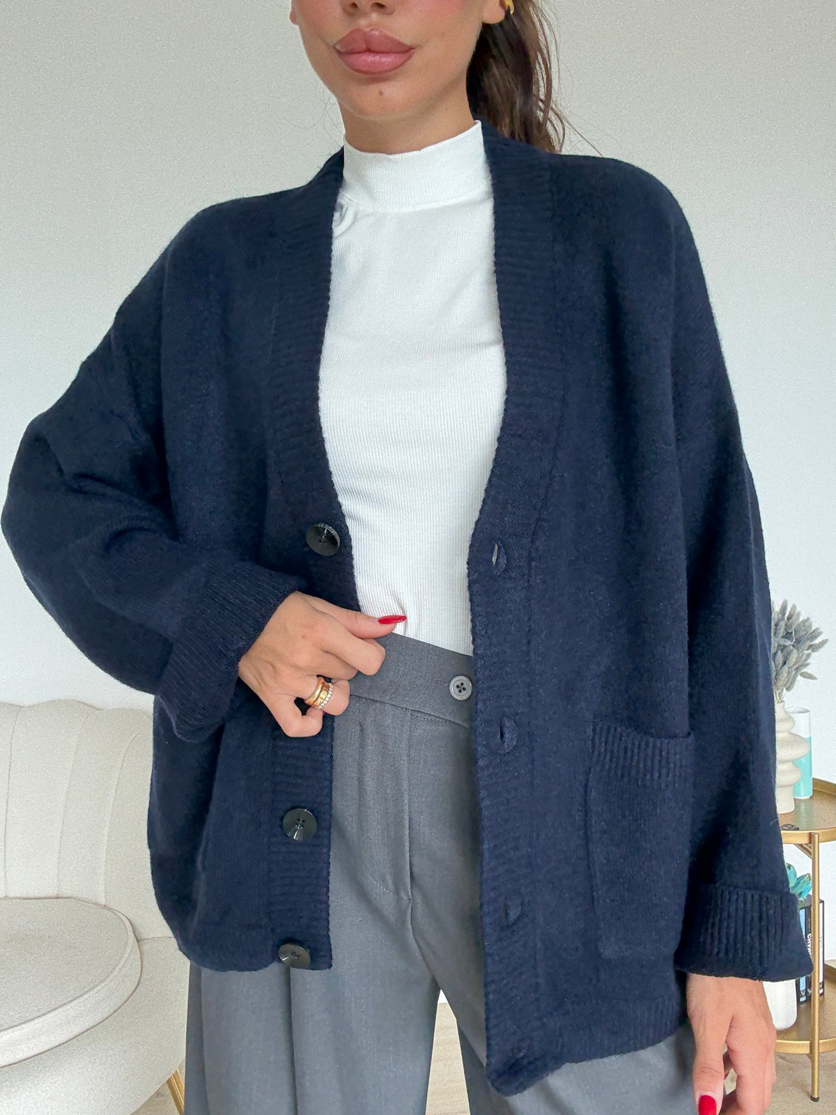 AN64827-CARDIGAN BLAIR NAVY
