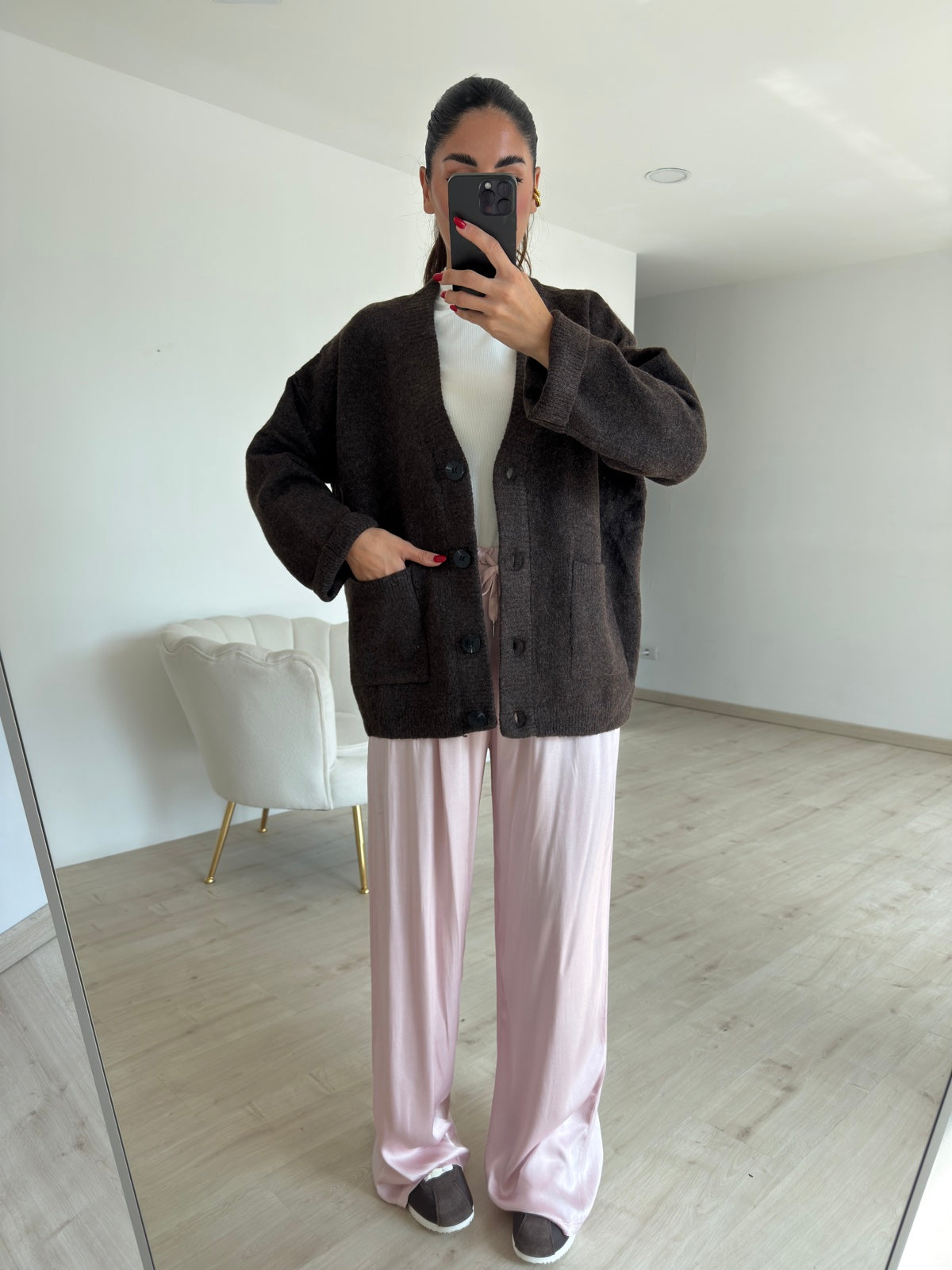 AN64827-CARDIGAN BLAIR CHOCO