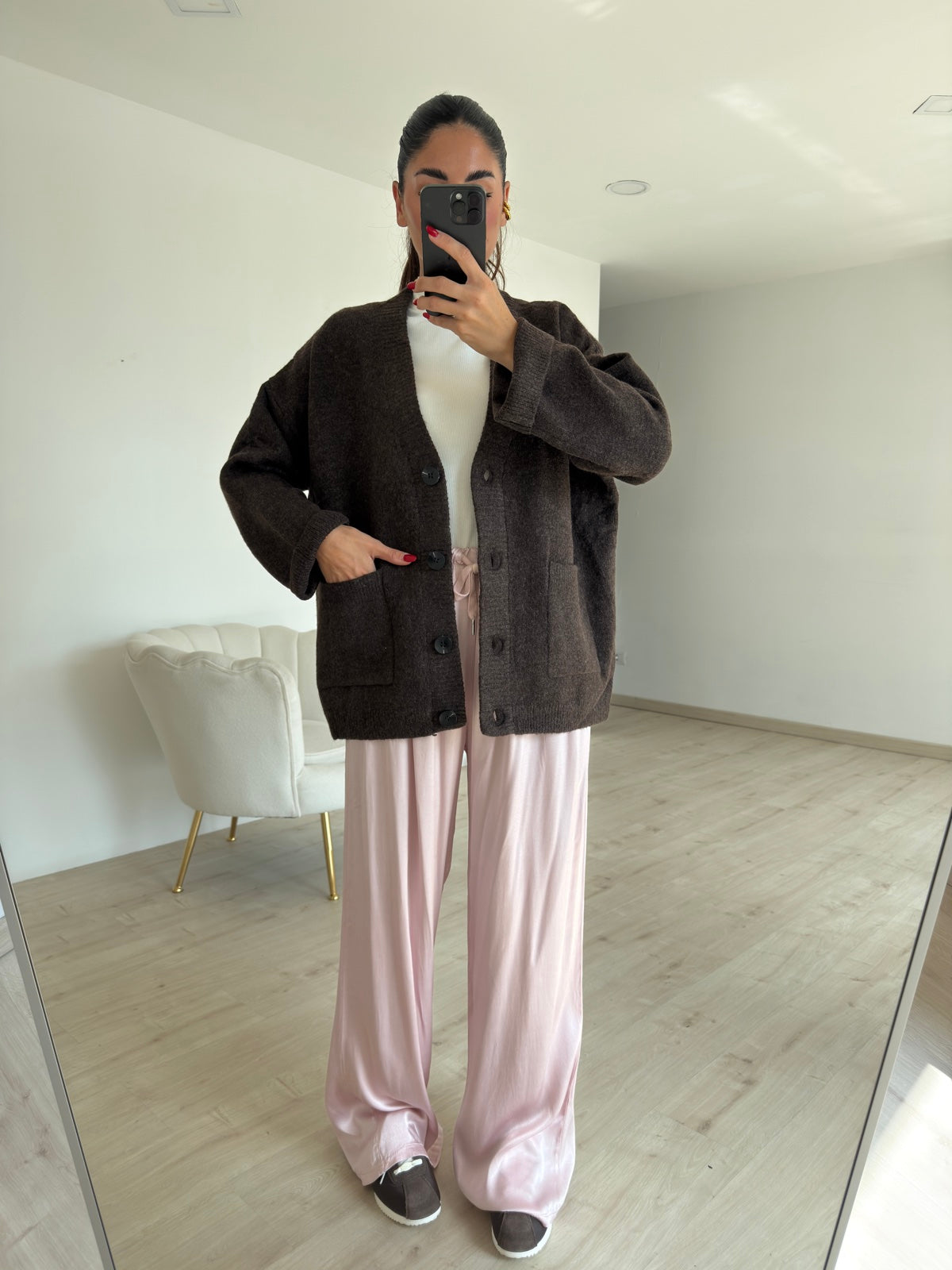 AN64827-CARDIGAN BLAIR CHOCO