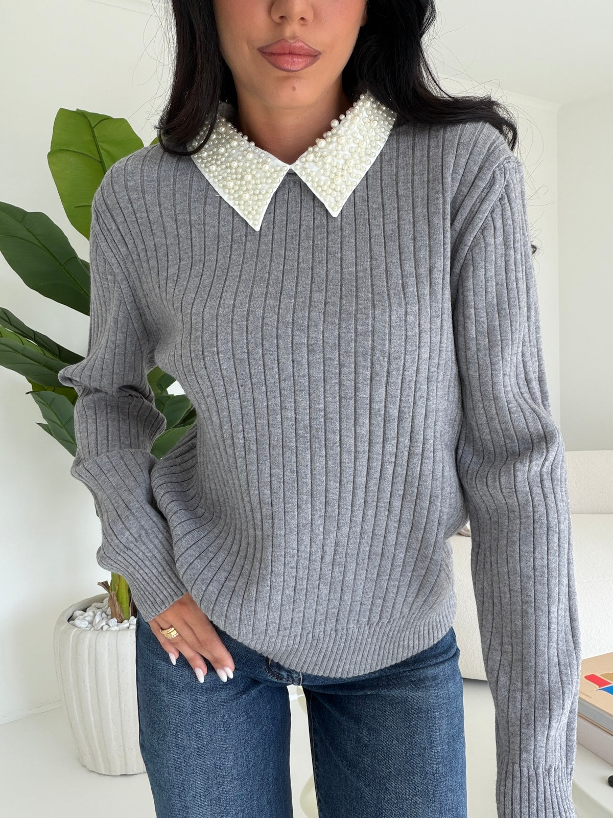 IAT83262-PULL PERLE GREY