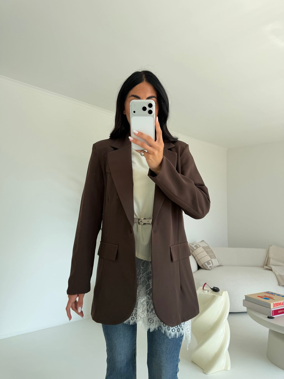 BLAZER OVERSIZE CHOCO
