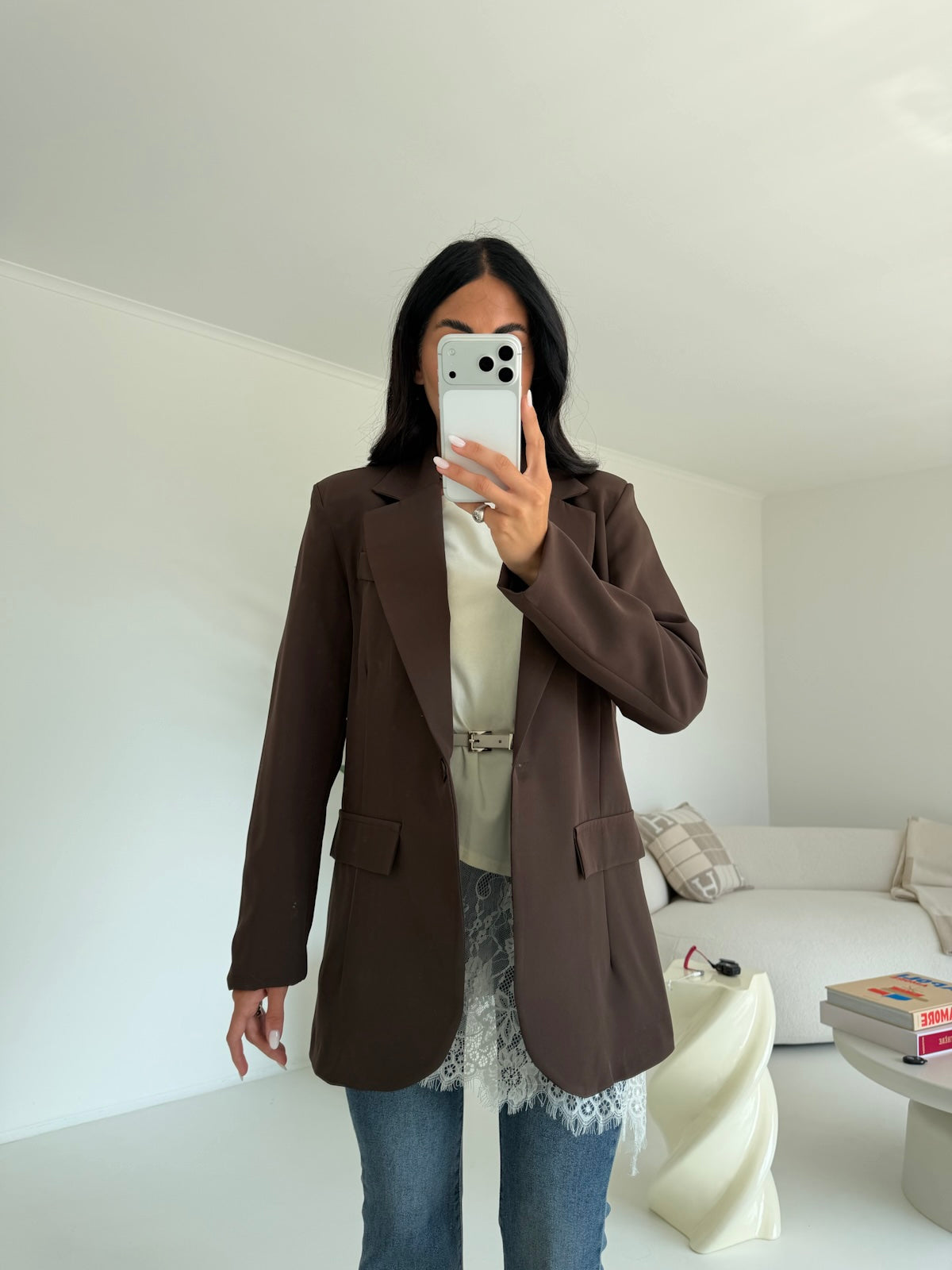 BLAZER OVERSIZE CHOCO